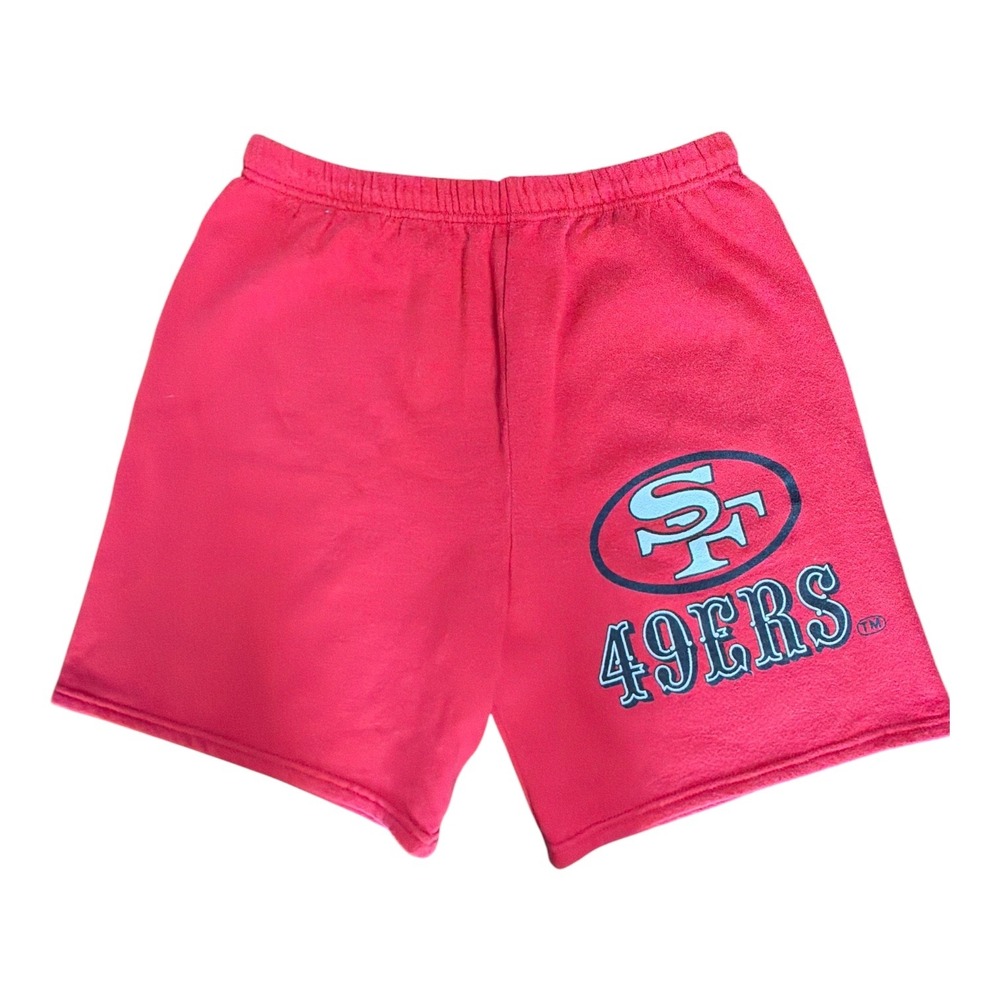 Vintage Tultex San Francisco 49ers Sweat Shorts Red Mens Large Made in USA NFL